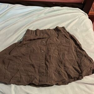 So, small, army green skirt
